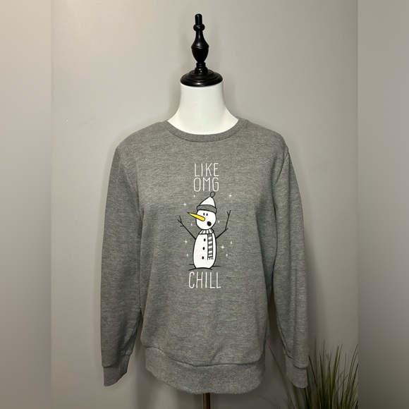 George pull over sweater! Snowman "OMG like chill" - Picture 1 of 6